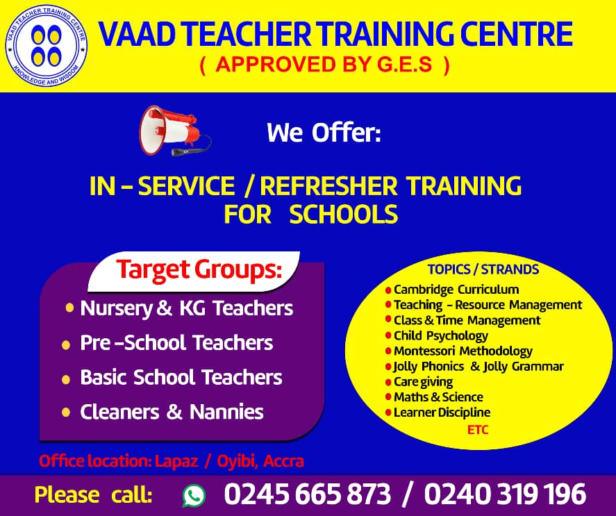 IN-SERVICE / REFRESHER TRAINING FOR SCHOOLS